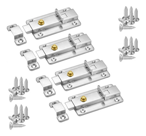 4 Pestillo De La Puerta Cerradura Deslice Bloqueo Resorte -