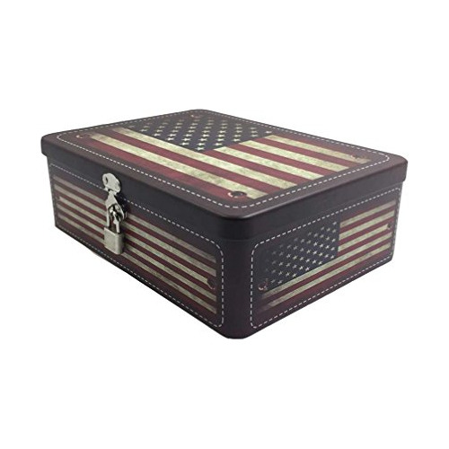 Luwint Secret Storage Caja De Bandera Americana  Contened