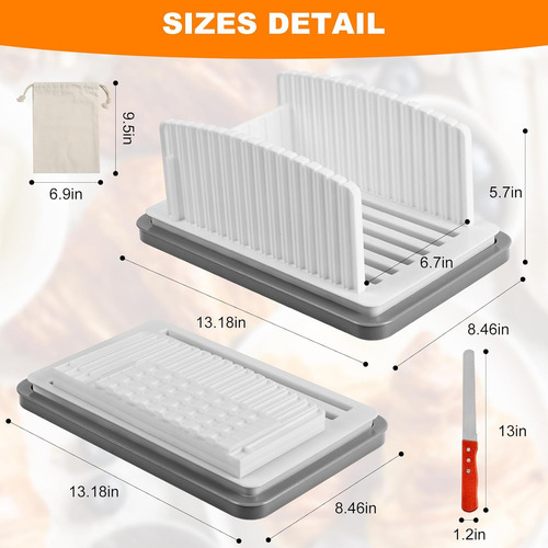 Cortador De Pan Ajustable Con Bandeja, Ideal Para Cocina