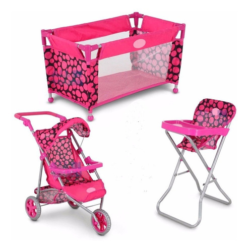 Set Cochecito De Muñecas Jogger Practicuna Sillita Bebesit