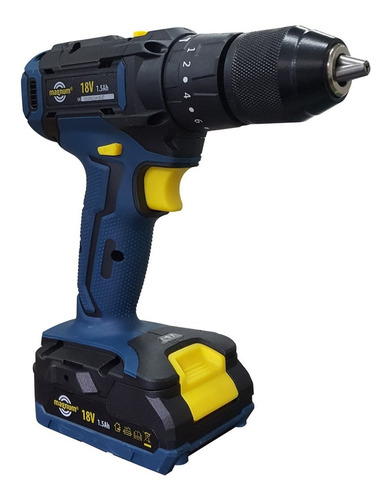 Imagen 1 de 3 de Taladro Inálambrico Percutor Magnum 1/2 Doble Pila 18v/1.5ah