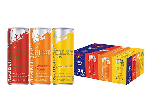 24 Pack Red Bull Editions Sabores Importados 250ml