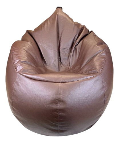 Sillón Puff Oval Mediano Chocolate Sin Relleno