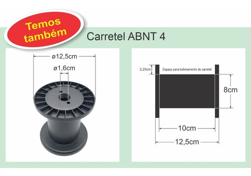 Imagem 8 de 8 de Carretel Plástico Abnt Nº02 - Kit C/ 20 Peças