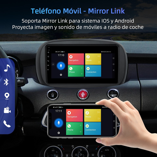 Zk Estéreo 2gb+32gb Cámara Para Fiat 500x 2016-2022 Gps