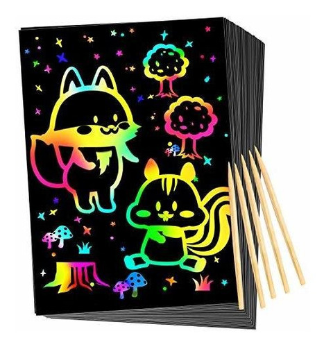 Scratch Rainbow Art Niños Magic Scratch Off Paper Jueg...