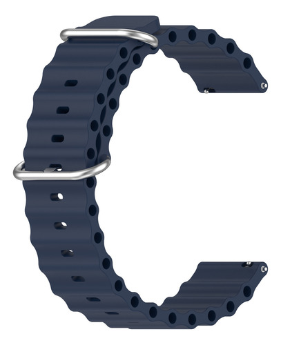 Pulseira Silicone Oceano Compatível Com Smartwatch Colmi P42 Cor Azul-escuro