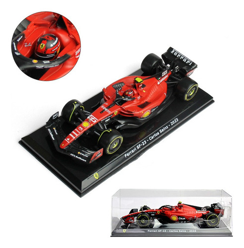 Bburago 1:24 2023 F1 Ferrari Sf23 #55 Auto De Carreras De Ca