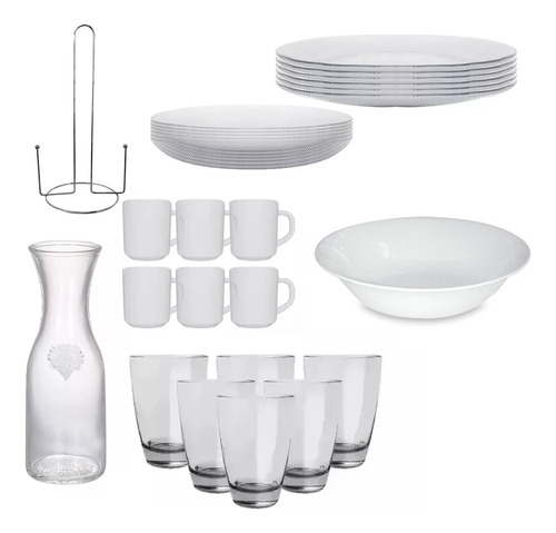 Set Vajilla Completa 6 Personas De Vidrio Kuchen