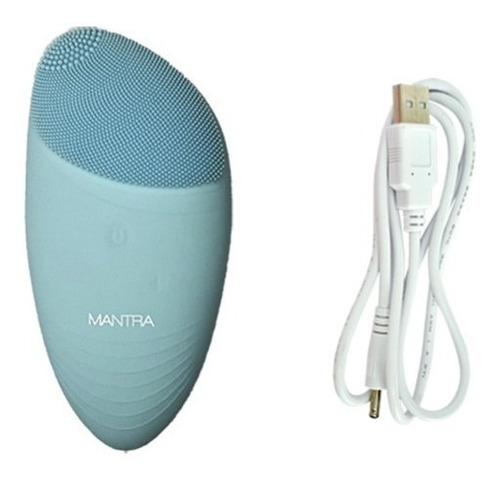 Masajeador Cepillo Limpieza Facial Mantra Silicone 2  Sky