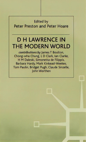 D. H. Lawrence In The Modern World, De Hoare, Peter. Editorial Palgrave Macmillan Ltd, Tapa Dura En Inglés