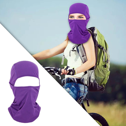 Máscara Facial Ligera Para Cubierta Para La Cabeza Color Purple Talla M