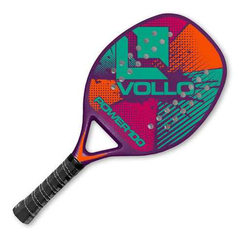 Vollo Beach Tennis cor roxo raquete power