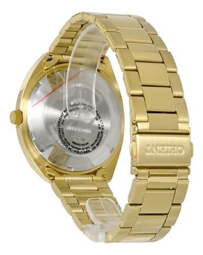 Relógio Orient Masculino Automático Dourado Azul Nh3gg006