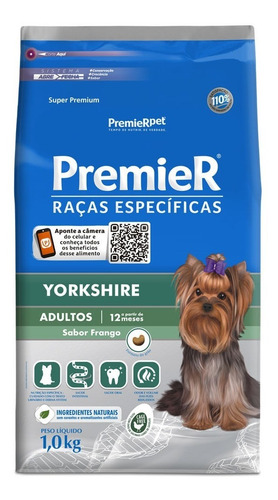 Imagem 1 de 1 de Ração Premier Raça Específica Yorkshire Filhote Frango 1kg