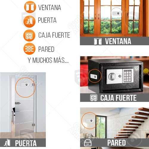 Imagen 7 de 9 de Sensor Vibracion Ventanas Paredes Muro Sistema Alarmas Para Casa Impacto Ruptura De Vidrios Negocio
