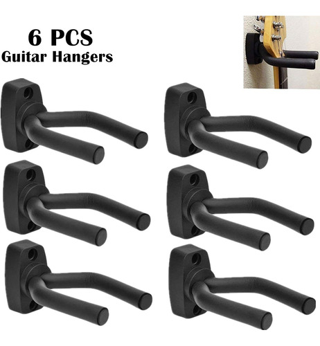 6pcs Gancho De Pared Para Colgar Guitarra Eléctrica