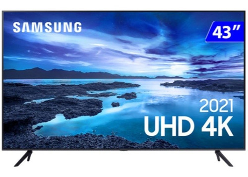 Imagem 1 de 4 de Smart Tv Samsung Led 43 Un43au7700gxzd 4k Wi-fi Tizen Crysta