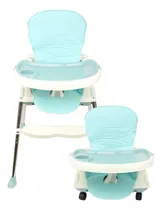 Comprar Silla De Comer Bebe y andador Asiento Multiuso Sillita Niños Ruedas Imback 2 en 1 Color Azul claro BB003