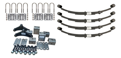 Kit De Suspension Dos Ejes Para Remolque 7000 Lb, 4 Hojas 