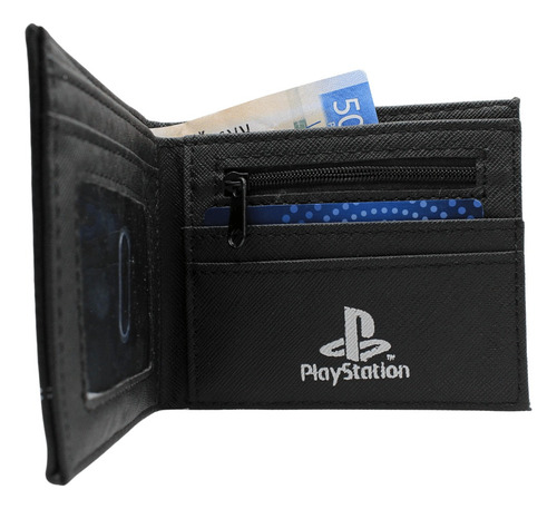 Cartera Billetera Inspirada En Play Station Tokyo 94 Relieve Negro