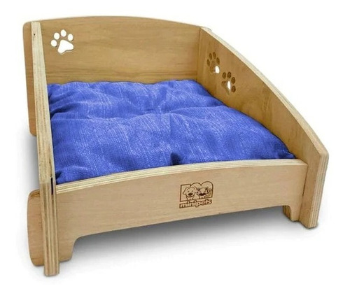 Cuna Cama Madera Premium Con Almohadon Minipets Medium