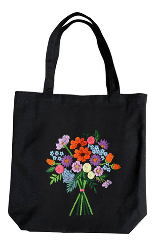 Kit De Bordado De Bolsa De Lona Con Flor De Gota De Rocío
