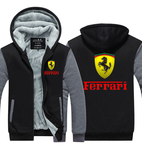 Chaqueta Polar De Invierno Con Logo Estampado Ferrari