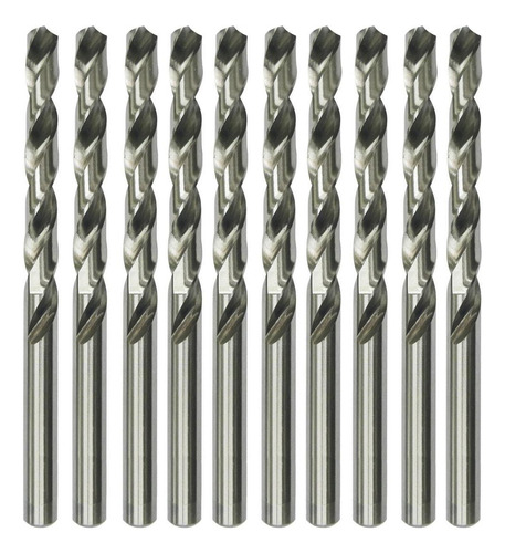 Kit 10 Brocas 6mm Aço Rápido Hss Metal Profissional