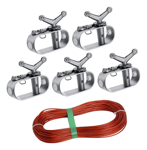 Cabrestante Para Cubierta De Piscina Cable Y 5 Cabrestantes