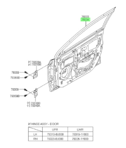 Puerta Delantera Derecha Para Hyundai Accent 2011 2020