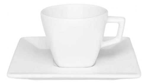 Taza de café Quartier, color blanco, con platillo, 75 ml Oxford