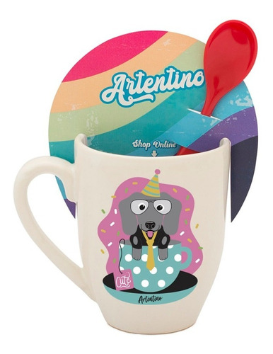 Imagen 5 de 10 de Por Mayor 6 Taza Jarro Cerámica Café Te Cuchara De Regalo
