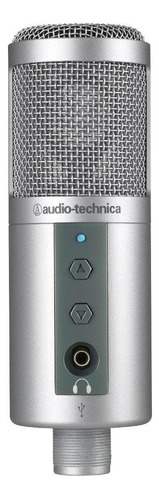 Micrófono Audio-Technica ATR2500-USB Condensador Cardioide color plata