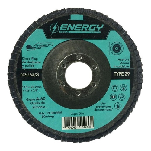 Disco Laminado 4-1/2 Grado 60 T-29 Energy 1 Pieza