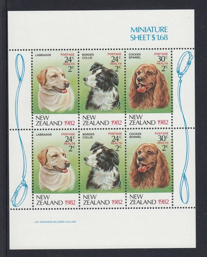 Estampillas Nueva Zelanda 1982 - Razas De Perros