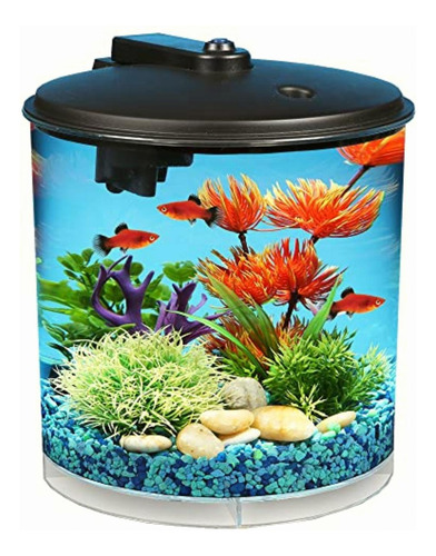 Koller Products Aquaview 360 Acuario De 2 Galones Con Filtro