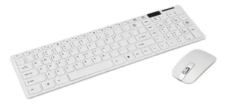 Hopemob Pack Teclado Y Mouse Inalambrico Wireless Bluetooth Compartible Pc Mac Receptor Usb Color Del Teclado Blanco