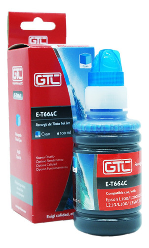 Tinta Alternativa Gtc Para Epson T664 100ml