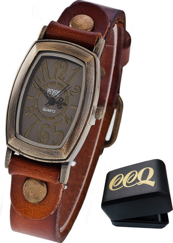 Relógio Feminino Ccq Pulseira De Couro