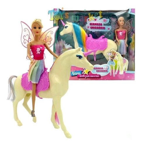 Muñeca Poppi Doll Kiara Hada Y Su Unicornio B145