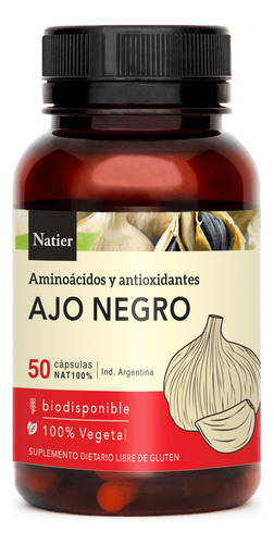 Natier - Ajo Negro Antioxidante X50 Caps Sin Sabor