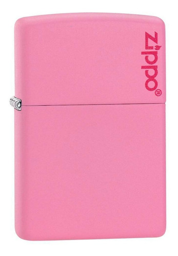 Encendedor Zippo Rosado Mate Con Logo Zippo