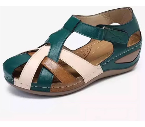 Señoras Roman Zapatos Cruz Hebilla Sandalias Calzado Dama