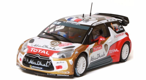 Scalextric Scx 1/32 Citroen Ds3 Wrc Abu Dhabi Loeb Slot Car