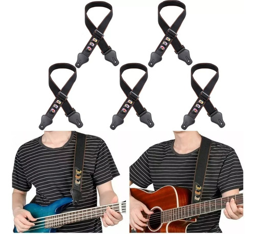 5 Piezas Correa Para Guitarra/strap Guitarra