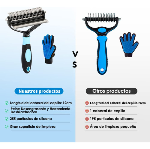 Cepillo Y Guantes Removedores De Pelo Para Perros Gatos,