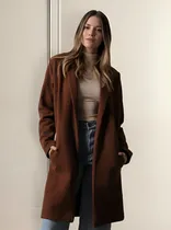 Comprar Tapado Sobretodo Paño  Mujer Corto Largo Con Botones