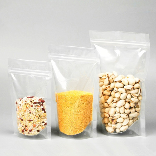 1,000 Bolsa Transparente Cierre Stand Up Pouch Alimento 50gr