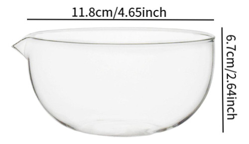 Recipiente Para Mezclar De Vidrio De Borosilicato De 550 Ml,